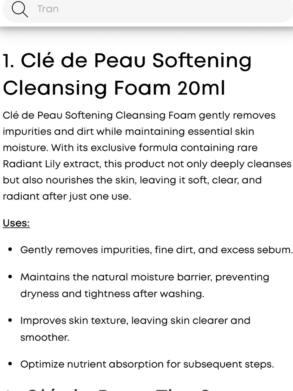 Cle de Peau mini key radiance care set serum day night cream lotion foam - Picture 11 of 15